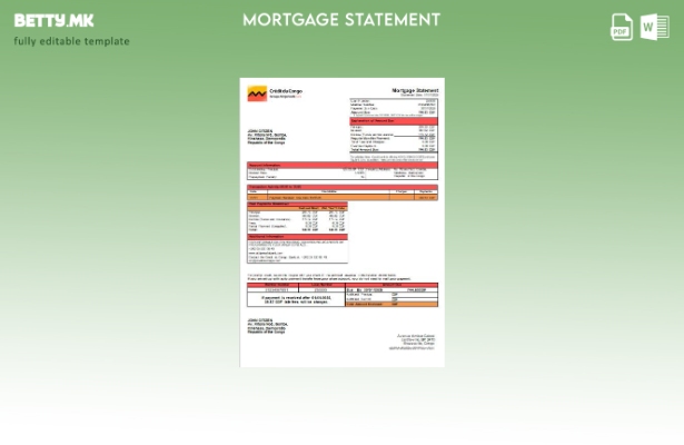 Модерен стил Шаблон за извод на банка за хипотека во Конго Кредит ду Конго